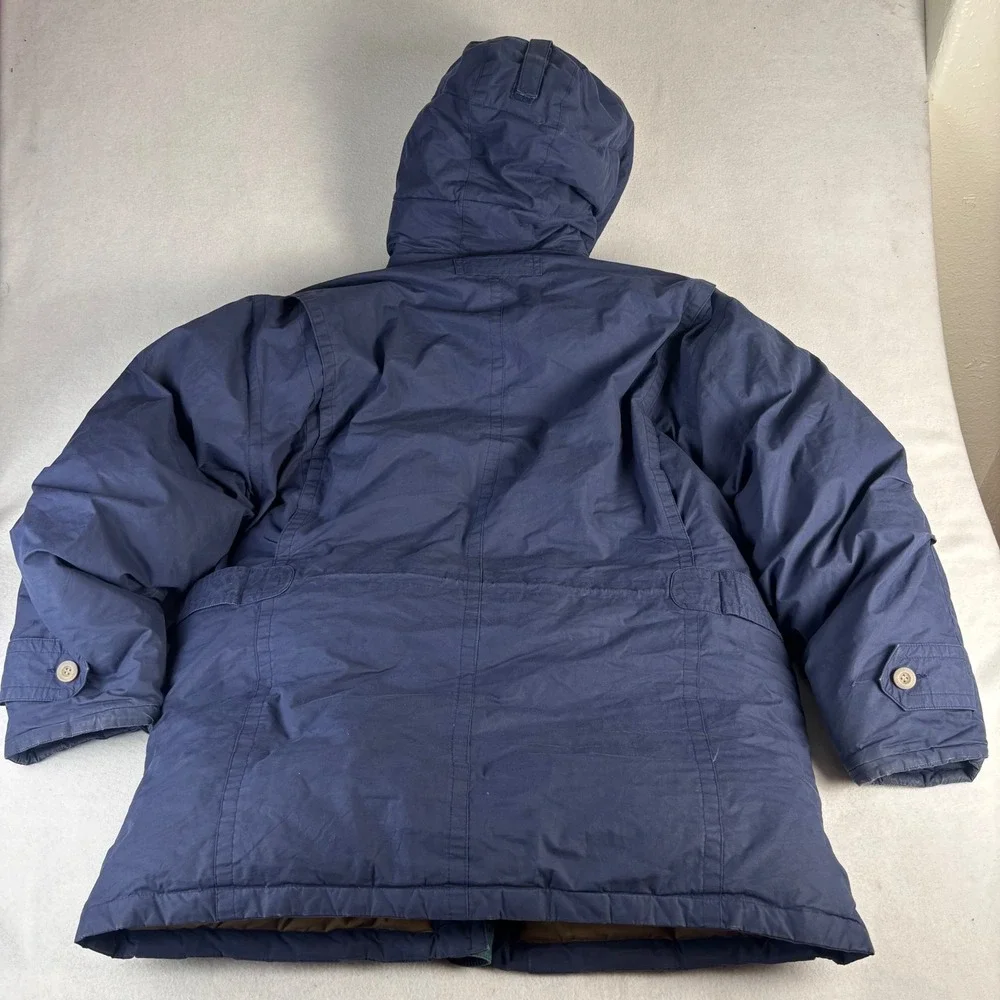 Forest Club by Rainforest Men's Large Blue Down Filled Hooded Parka